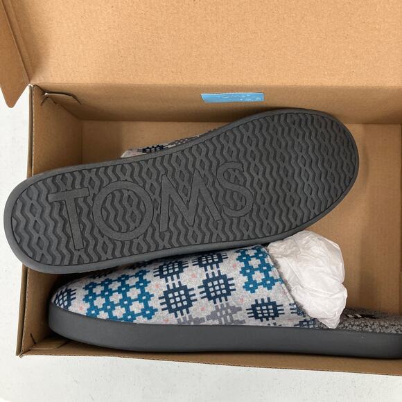 Toms Colab West Elm Frost Grey Snowdon Repreve Two Tone Felt Harbor Clog Slipper - Picture 4 of 8